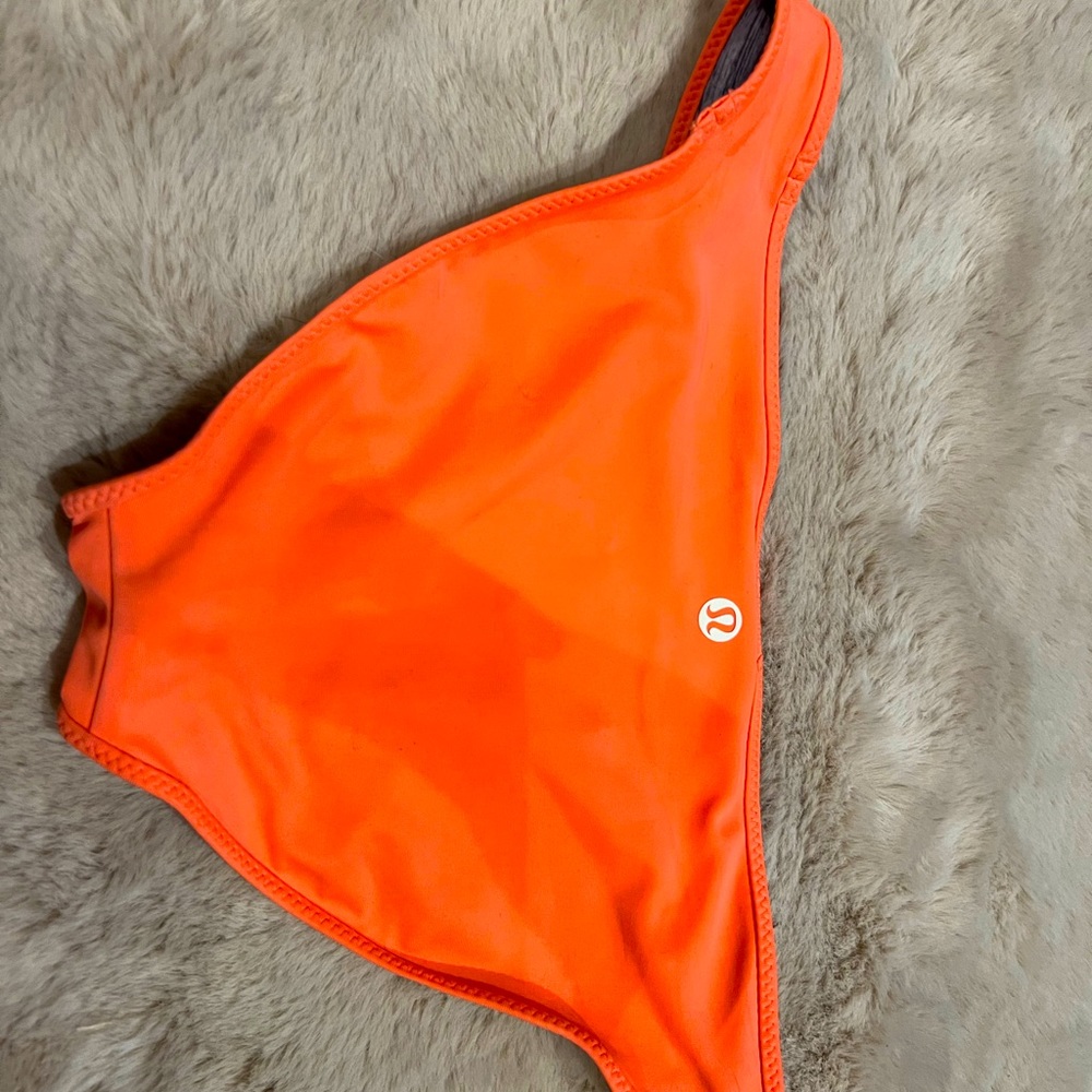Lully lemon swim bottoms. Reversible. Coral color and grey